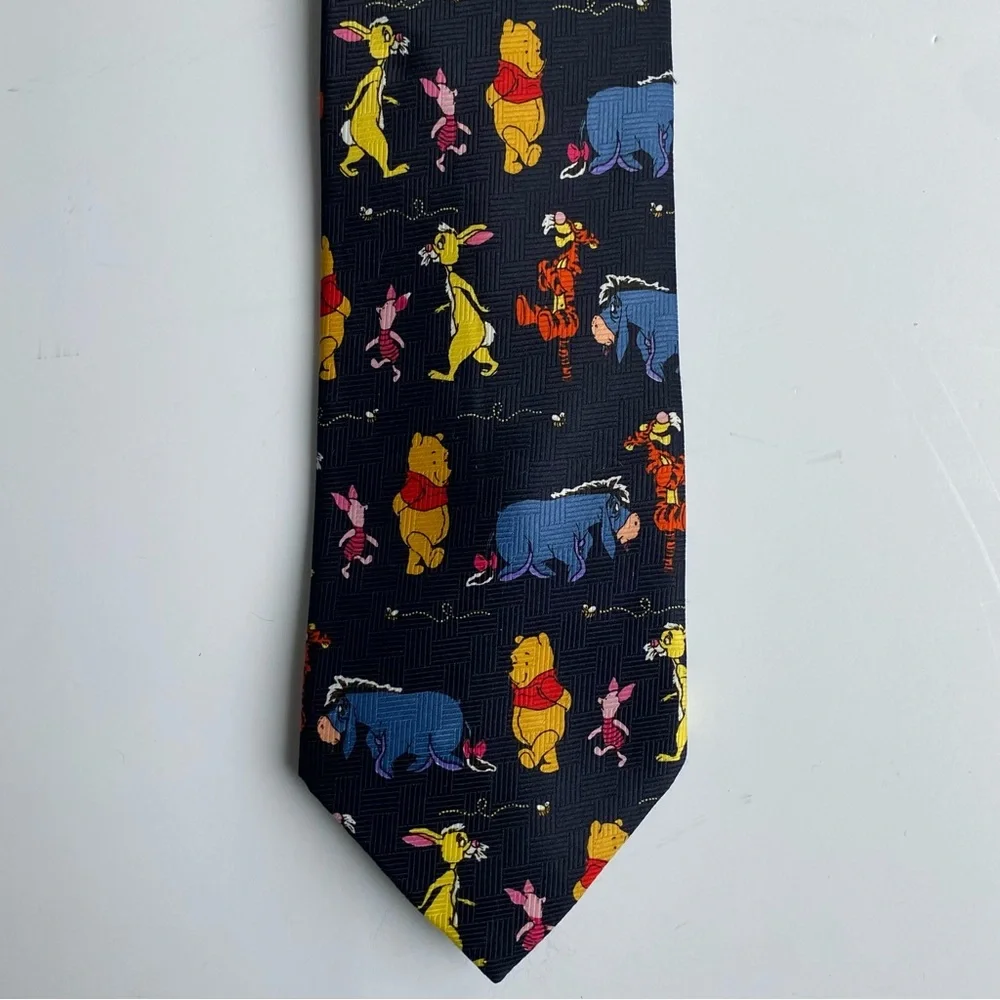 Winnie The Pooh Neck Tie  Disney Collection Eryore Piglet Tigger Necktie Pointed